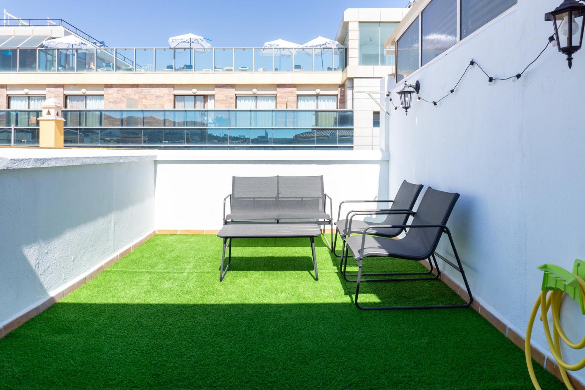 Apartamento Con Terraza En La Playa La Cala Del Moral Bagian luar foto